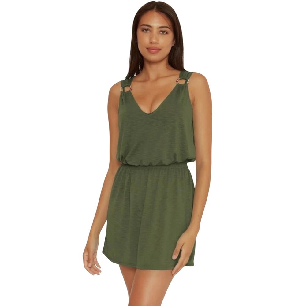 BECCA by Rebecca Virtue Breezy Smock Ring Dress Cover-Up Size S - Picture 2 of 4